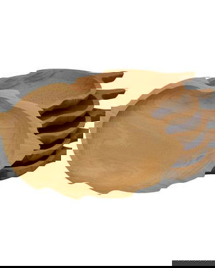 Set 6 farfurii Frunza, lemn fag, 34 x 18 cm