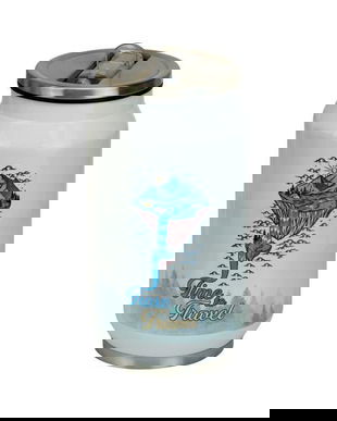 Cana termos Time to Travel, cu capac si pai integrat in deschidere, 250 ml, otel inoxidabil