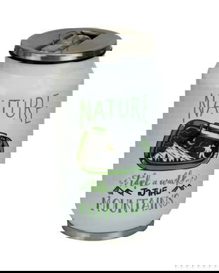 Cana termos Take a walk to the Mountains, cu capac si pai integrat in deschidere, 250 ml, otel inoxidabil