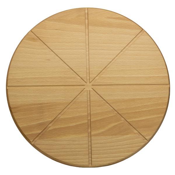 Platou Pizza 2 in 1, taiat si servit, lemn, 34 cm