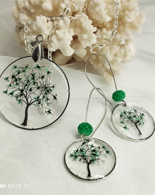 Set bijuterii cu flori de câmp 00783