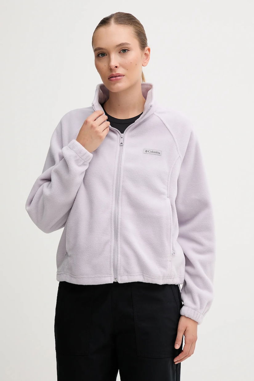 Columbia hanorac fleece Benton Springs culoarea violet, uni, 2136221