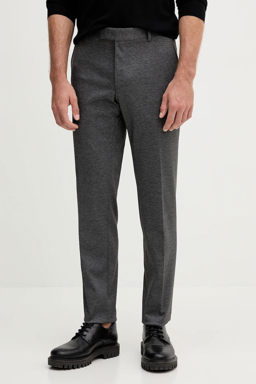 Karl Lagerfeld pantaloni culoarea gri, drept, 553590.505710