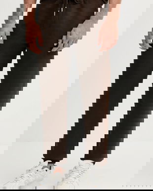 Karl Lagerfeld pantaloni de trening culoarea maro, uni, 554908.705013