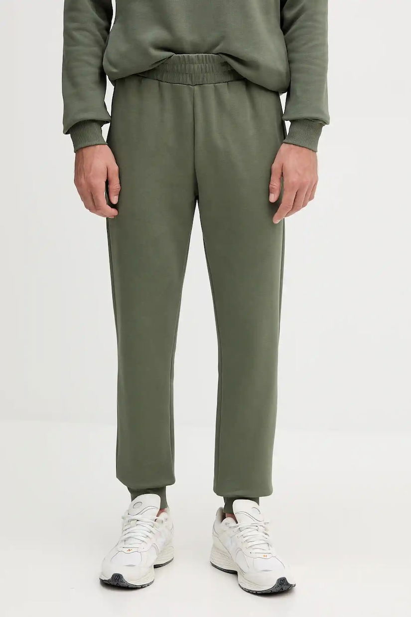 Colmar pantaloni de trening din bumbac culoarea verde, uni, 6284.6ZJ