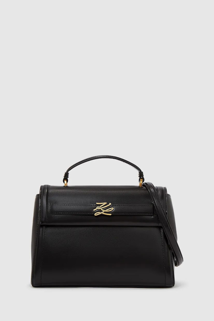 Karl Lagerfeld poșetă de piele culoarea negru, A4W30099