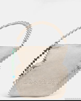 Desigual rucsac HALF LOGO ARICA PIE culoarea bej, mic, uni, 25WAKP30