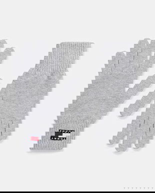 Tommy Jeans mănuși de bumbac culoarea gri, AW0AW17914