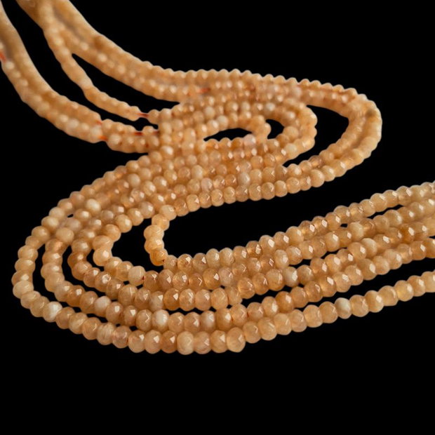 Margele jad rondele fatetate 4x2mm (17cm) MG.0294