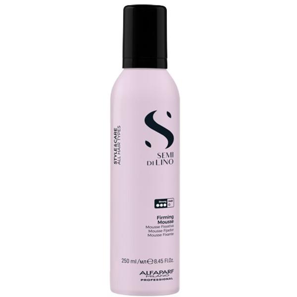 Spuma Coafanta cu Fixare Puternica - Alfaparf Milano Semi di Lino Style &amp; Care Firming Mousse, 250 ml