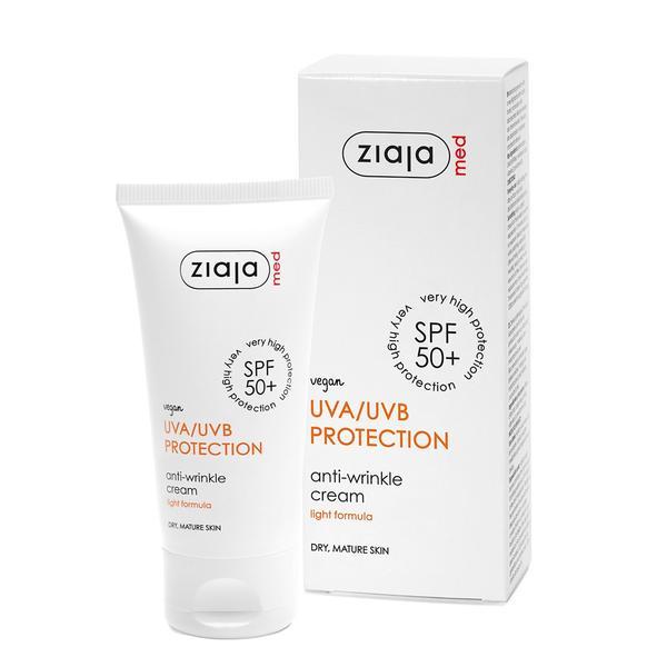 Crema de protectie solara antirid pentru ten uscat și matur ff50+ Ziaja Med 50 ml
