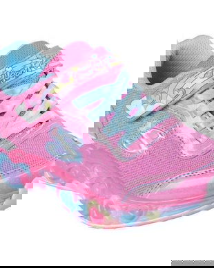 Pantofi sport copii Skechers S Lights-eternal Heart Lights 302697L-HPMT, 30, Roz