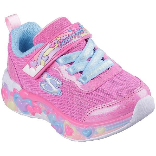 Pantofi sport copii Skechers S Lights-eternal Heart Light 302697N-HPMT, 23, Roz