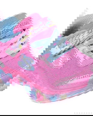 Pantofi sport copii Skechers S Lights-eternal Heart Light 302697N-HPMT, 21, Roz