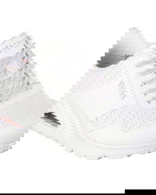 Pantofi sport femei Skechers Uno - Banksia Luxe 177118-WHT, 38.5, Alb