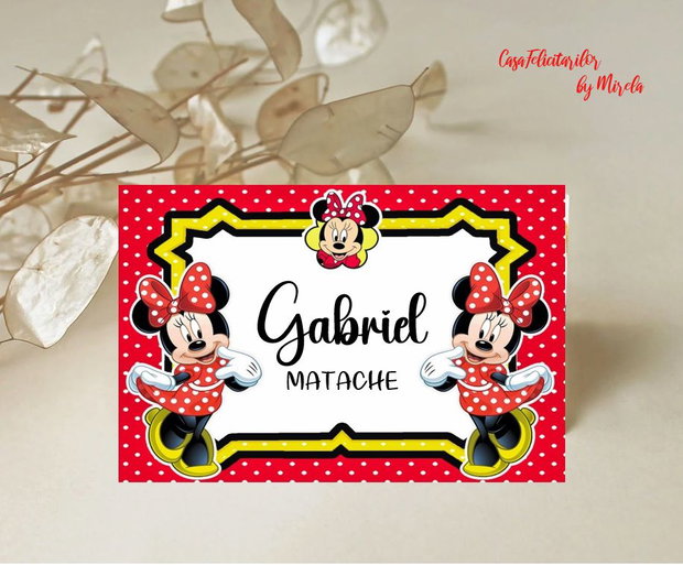 Numere masă botez Minnie mouse