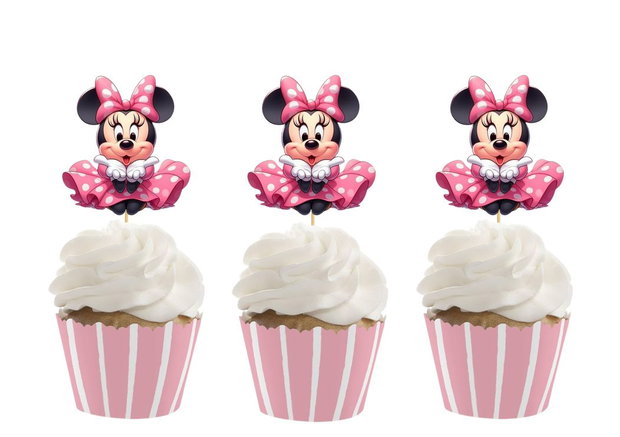 Rozete decorative tematica Minnie mouse roz