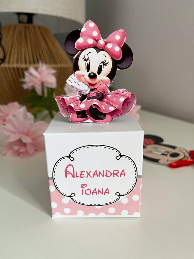 Rozete decorative tematica Minnie mouse roz