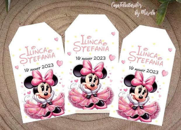 Învelitori brioșe Minnie mouse roz