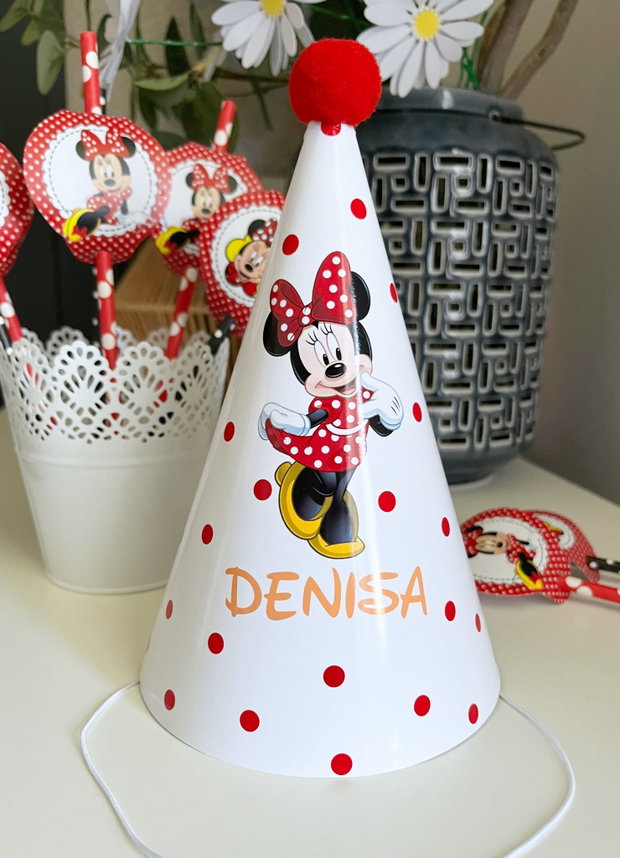 Etichete mărturii botez baby Minnie mouse roșie