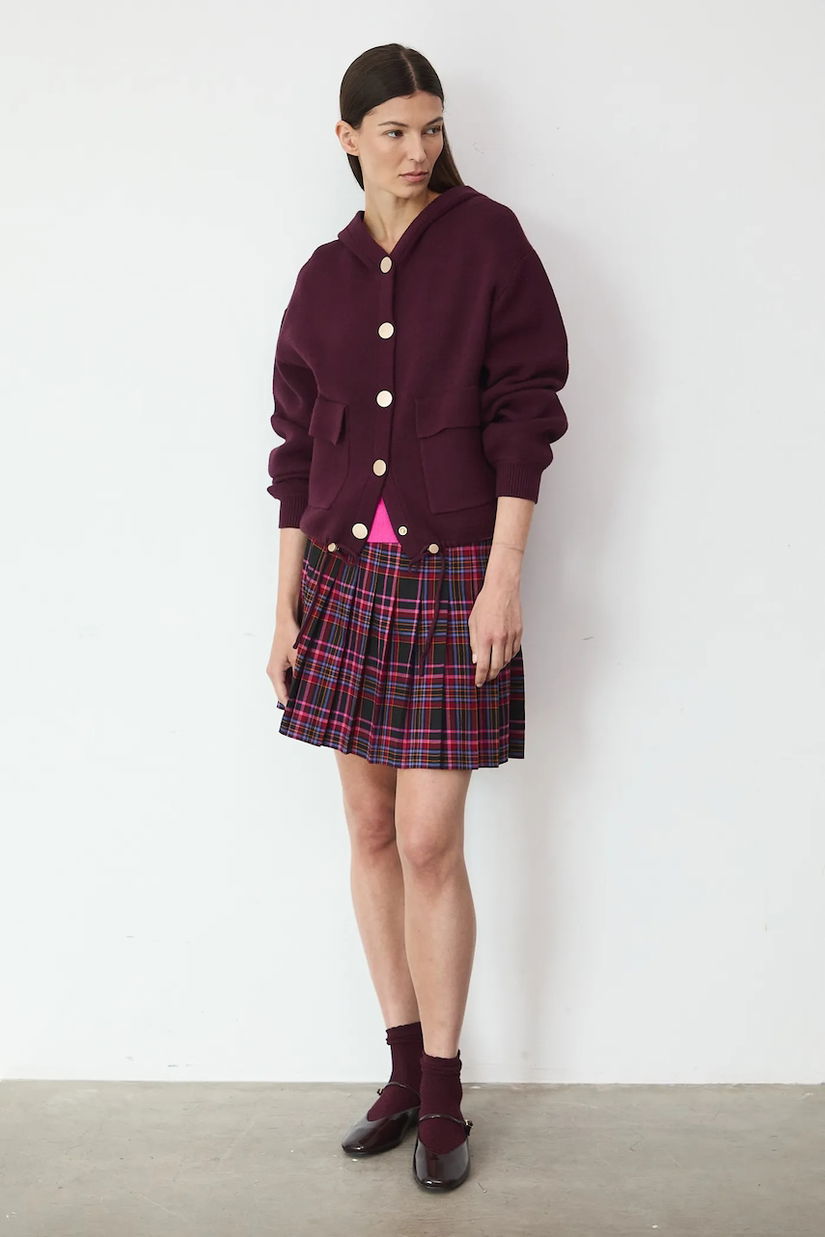 Medicine cardigan culoarea bordo