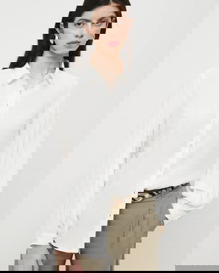 Medicine cămașă culoarea bej, cu guler clasic, regular