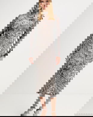 Marc Aurel rochie culoarea negru, midi, mulata, 6574-7000-73868