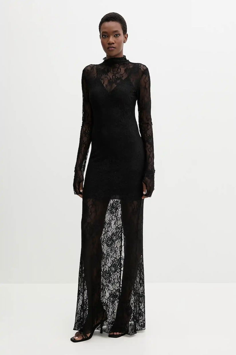 Aniye By rochie culoarea negru, maxi, mulata, 181521