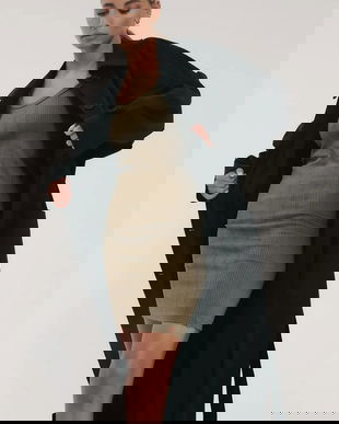 MUUV. rochie FENDU culoarea verde, mini, mulata