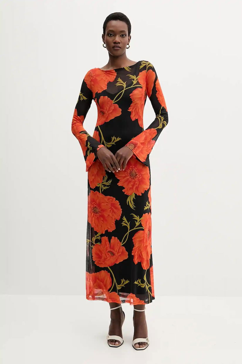 Never Fully Dressed rochie culoarea negru, maxi, evazati, NFDDR3016