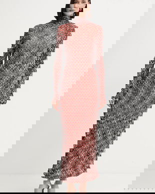 Missoni rochie culoarea portocaliu, maxi, mulata, DS25WG24.BR012N