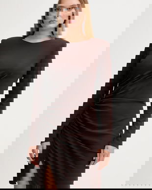 Gaudi rochie culoarea maro, mini, mulata, 521FD14009