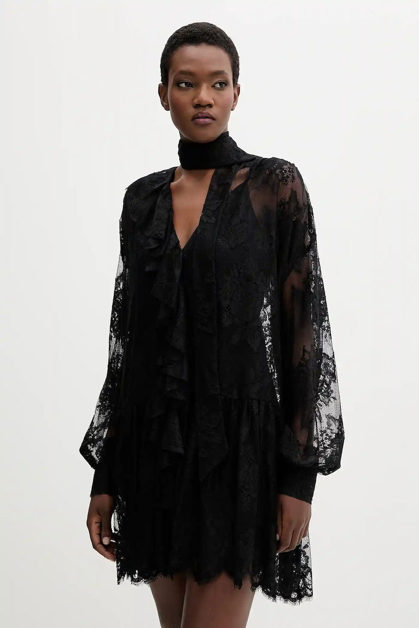 Aniye By rochie culoarea negru, mini, evazati, 181359