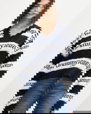 Tommy Jeans pulover de bumbac culoarea bleumarin, DW0DW21682