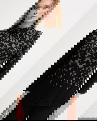 Joseph Ribkoff pulover de mătase culoarea negru, cu turtleneck, 253912