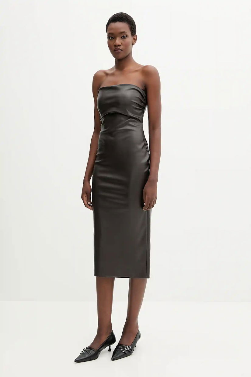 Aniye By rochie culoarea maro, mini, evazati, 181351