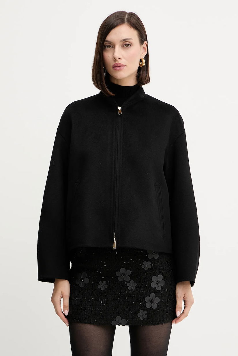 Marella pulover de lână culoarea negru, cu turtleneck, 2523366254200