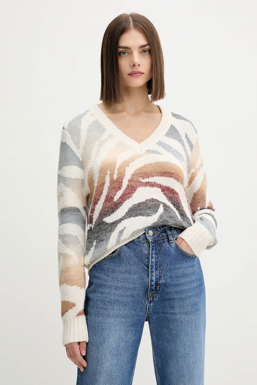 Desigual pulover WASILLA culoarea bej, călduros, 25WWJF21