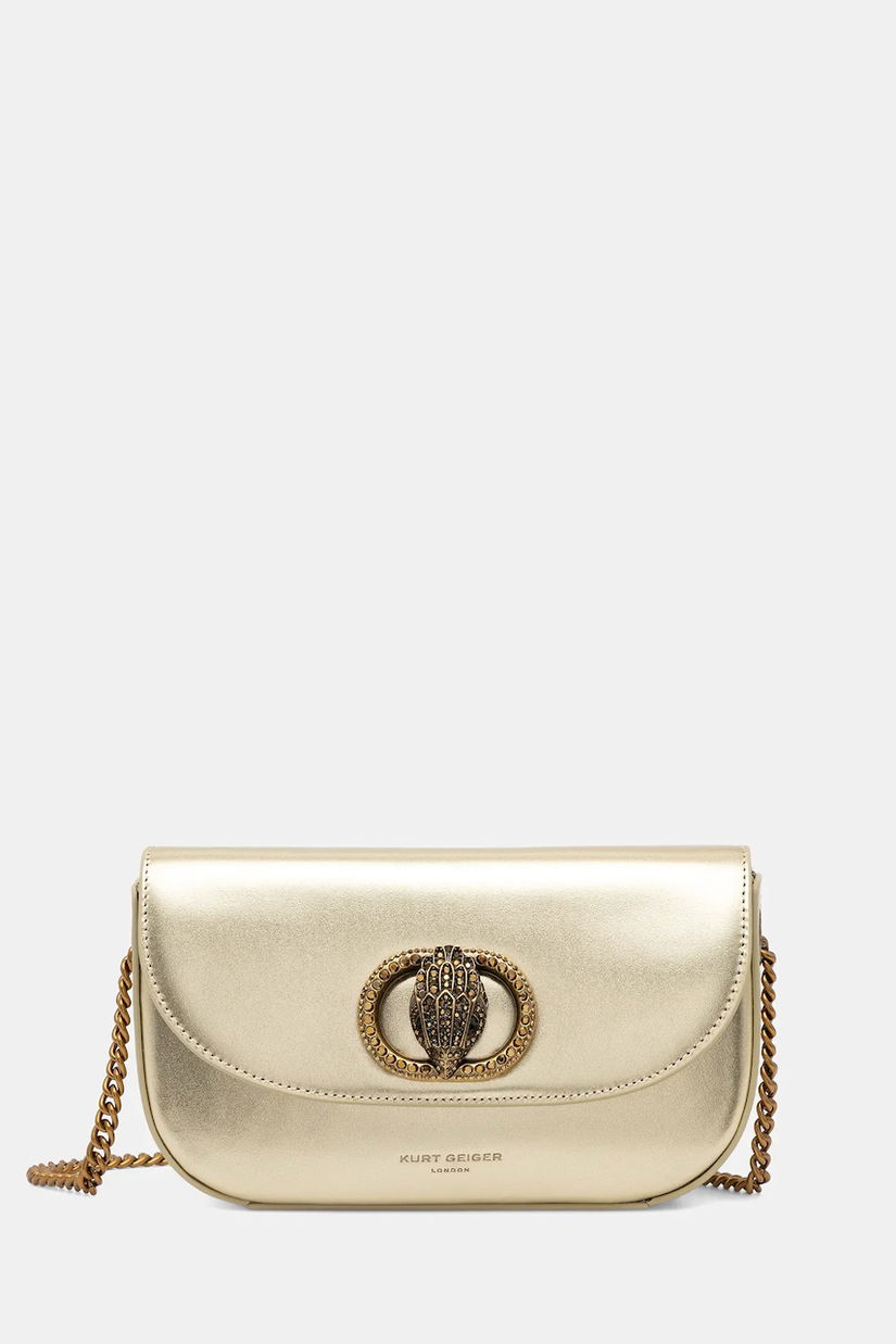 Kurt Geiger London geantă de piele culoarea auriu, 3591561109