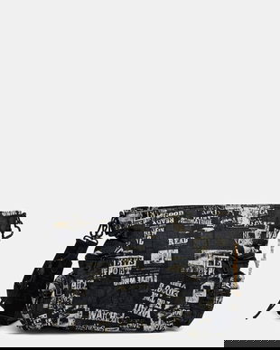 Desigual geantă NEWSPAPER ARICA culoarea negru, 25WAXA20