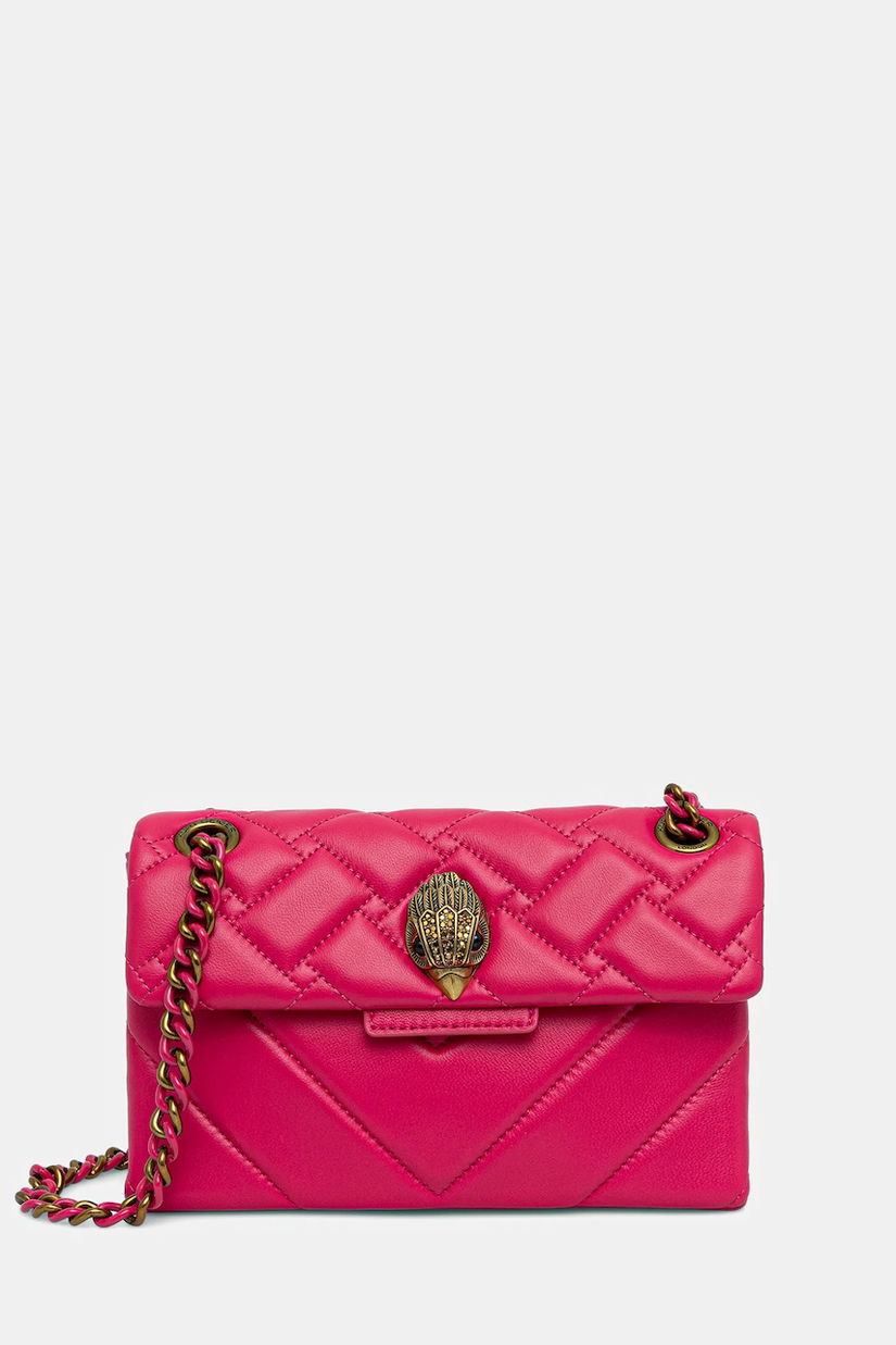 Kurt Geiger London geantă de piele MINI KENSINGTON culoarea roz, 5017357109