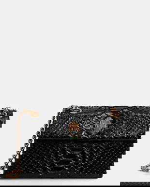 Kurt Geiger London geantă de piele KENSINGTON culoarea negru, 4372400719