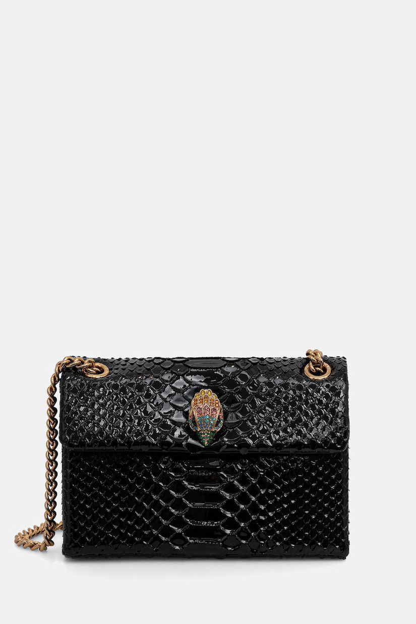 Kurt Geiger London geantă de piele KENSINGTON culoarea negru, 4372400719