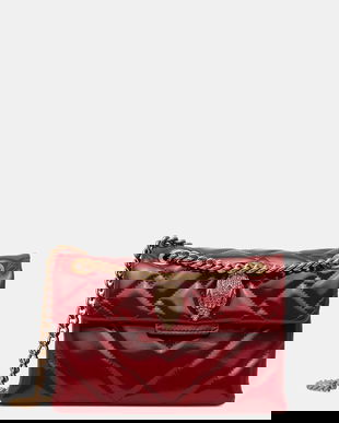 Kurt Geiger London geantă de piele KENSINGTON culoarea bordo, 846350319