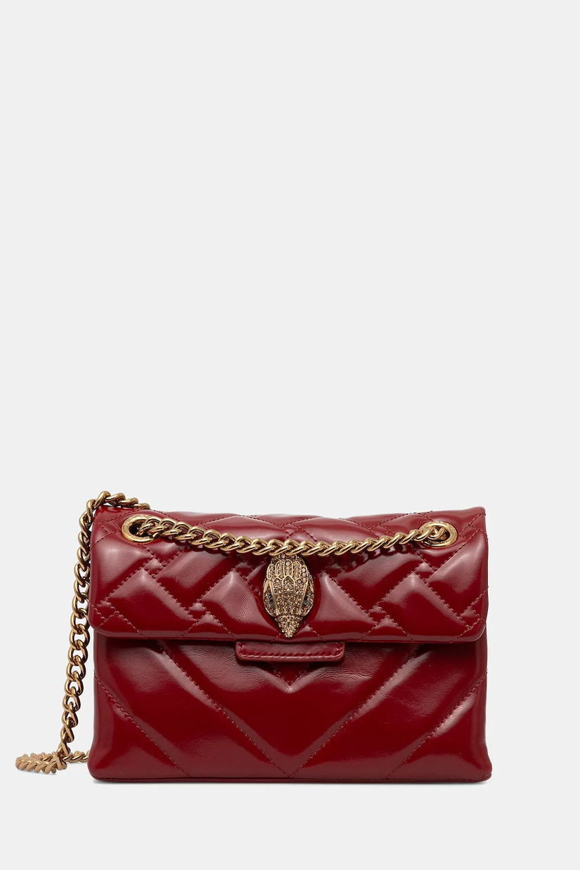 Kurt Geiger London geantă de piele KENSINGTON culoarea bordo, 846350319
