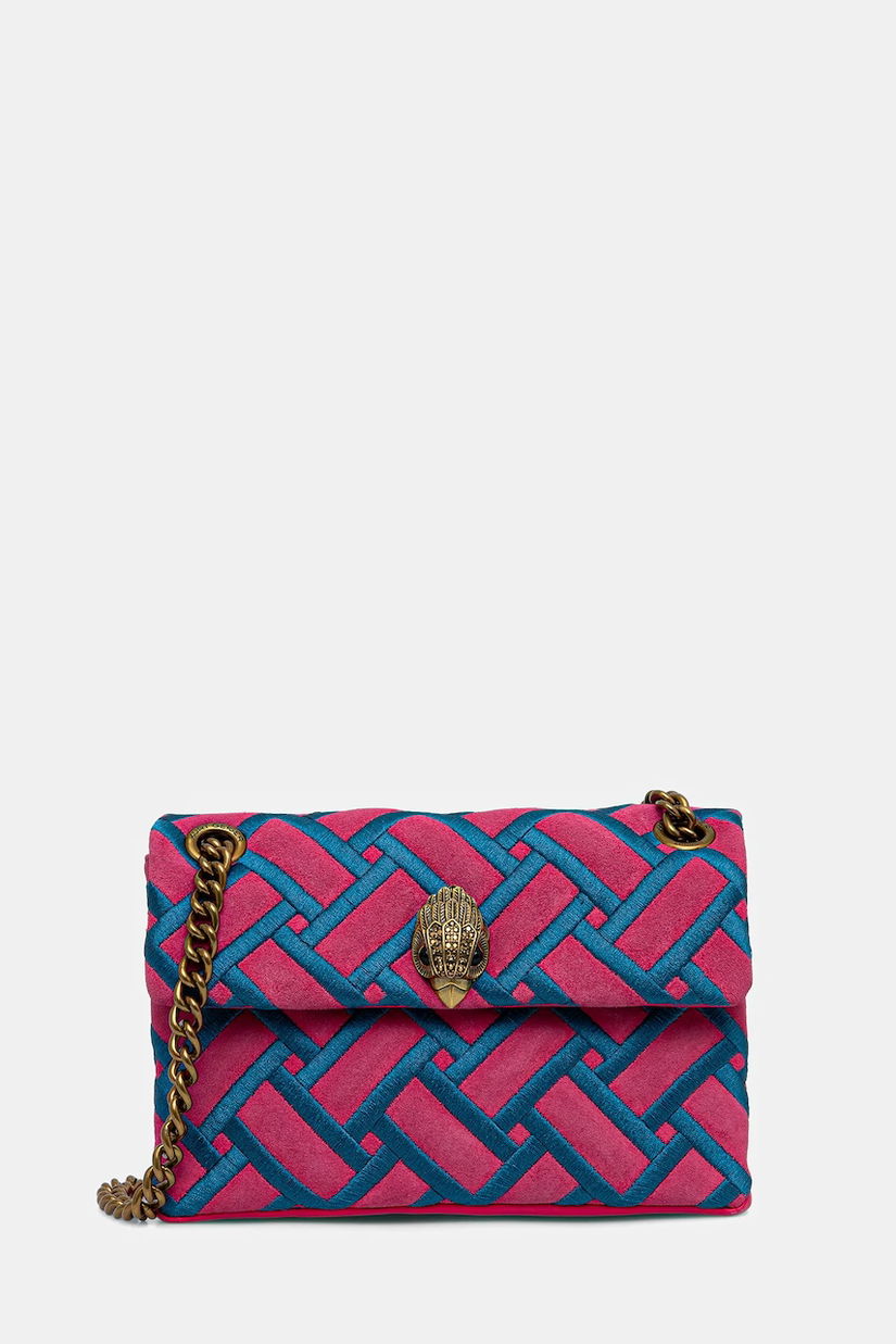 Kurt Geiger London geantă de piele MINI KENSINGTON culoarea roz, 5017657219