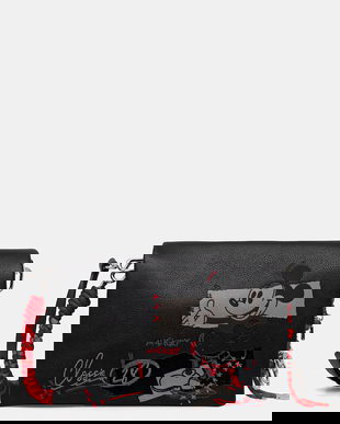 Desigual geantă MICKEY ROCK DORTMUND culoarea negru, 25WAXP19