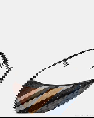 Desigual geantă QUEBEC WHIPSTITCH PAT culoarea negru, 25WAXP77