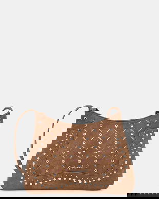 Desigual geantă YANKEE MANAOS CAMEL culoarea maro, 25WAXPB4