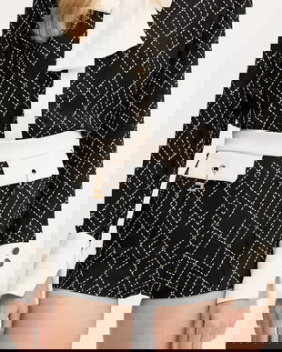 Elisabetta Franchi pantaloni scurți culoarea negru, cu model, high waist, SHS0156E2